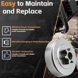 AZXX 3/8" Picco 6T Spur Sprocket Clutch Drum Bearing Chainsaw Parts Kit 4 Pcs for Stihl MS170 MS180, for Stihl OEM Parts Clutch Drum Washer E-Clip Chainsaws Replacement Part for Stihl 1123 640 2003