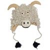 Woollen Handknitted Fleece Lined Trapper Animal Hat Goat