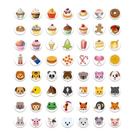 OTUIUTO 56 Pcs Emoji Magnets for Refrigerator - Funny Fridge Magnets - Cute Magnets for Whiteboard - Locker Decorative Magnets for Office and Kitchen Gifts for Lady and Emoji Enthusiasts