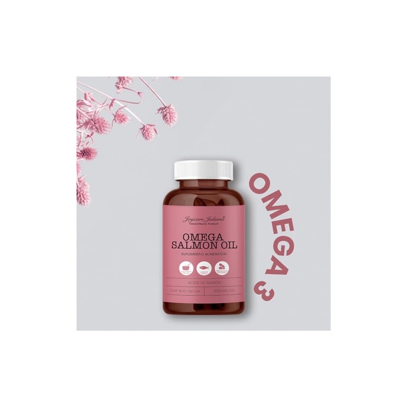 Omega 3 Suplemento Alimenticio Aceite Salmón Ingredientes Naturales 120 Capsulas