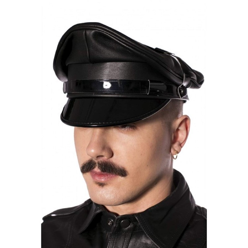 Prowler RED Military Cap Black 61cm RED Range of Leather