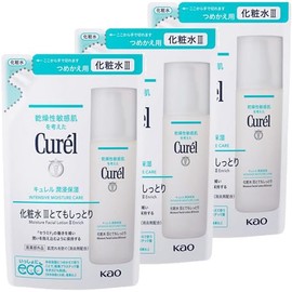 [3 pieces] Curel Lotion III (Very Moist) Refill, 4.4 fl oz (130 ml) x 3 Packs (4901301411273-3) (Mail-bin Line)