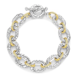 Aprilery Twisted Cable Bracelets for Women, Fashion Link Chain Statement Gold and Silver Bangle Designer Dupes Bracelets Jewelry for Women Gifts for Her