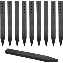 USA Made Heavy Duty, Black Landscape Lawn & Garden Border Edging Stakes - Easy Install Terrace & Bender Board (15)