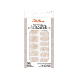 Sally Hansen Salon Effects Nail Strips | No UV Light Needed, No Dry Time, Long-Lasting, Non-Damaging | 32 Nail Strips, 1 Cuticle Stick, Nail File, Prep Pad | Make it Shimmer