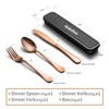 Selafun 18/8 Travel Cutlery Set with Case, Portable Cutlery Set,