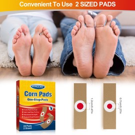 MYMULIKE Corn Removers for Feet, 24 Pack, 2 Size Corn Removers for Toe, 12 Large Size and 12 Small Size, Toes Corn Removal, 24 Pack