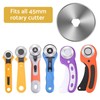 Yyyuluo 5Pcs 45mm Rotary Cutter Blades with Storage Case Round