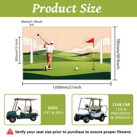 peacoblue Playing Golf Golf Cart Seat Covers, Towel Seat Cover
