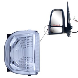 Replacement Driver Left Side Door Mirror Turn Signal Light Indicator with Bulb for Freightliner Mercedes Sprinter 1500 2500 3500 from 2019 to 2024