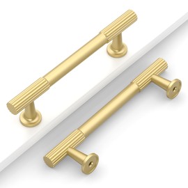 Coinkoly 10 Pack 3-3/4''(96mm) Brushed Gold Cabinet Pulls Kitchen Cabinet Handles Gold Drawer Pulls Cupboard Hardware for Cabinets CK0083