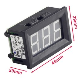 UCTRONICS 0-167°F Fahrenheit Digital Temperature Meter Blue LED Display MF55 Type NTC Thermistor Temp Sensor 2-Wires Reverse Polarity Protection with Black Case
