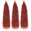 Dsoar 22 Inch 3 Packs Deep Twist Crochet Hair Ocean