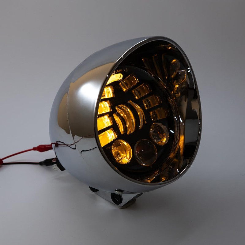 BENEALL 5" Motorcycle Headlight Refit Vintage Head Lamp For Chopper