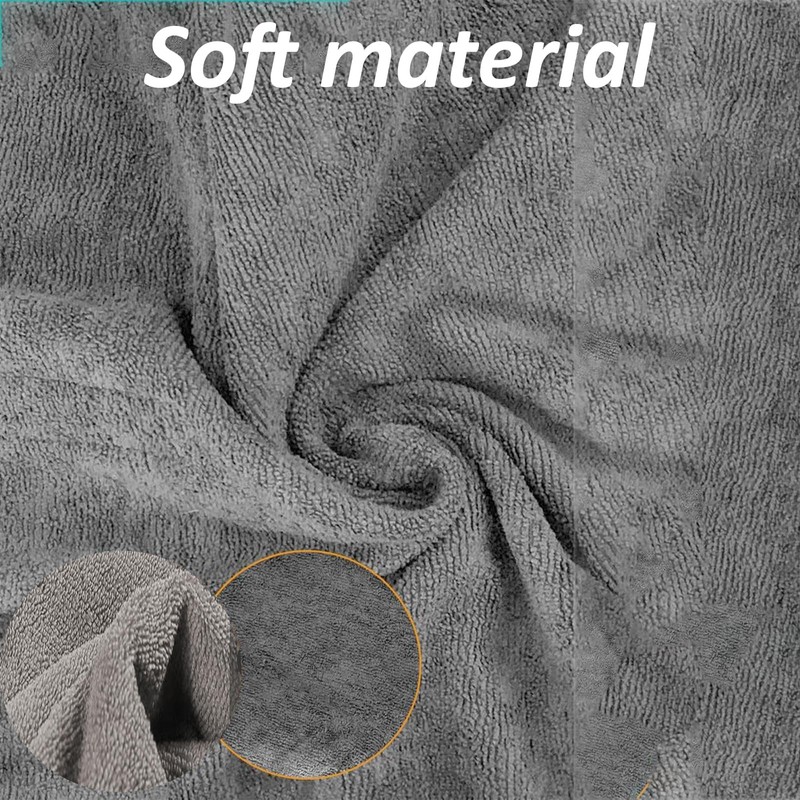 Quick Drying Dog Bathrobe and Towel - Gray Drying Robe