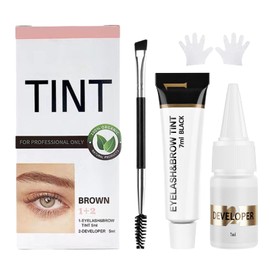 Lash Color Kit Eyelash Color Set with Natural Effects Lasts 6 Weeks Easy to Use for Salon & Home 7ml (Light Brown)