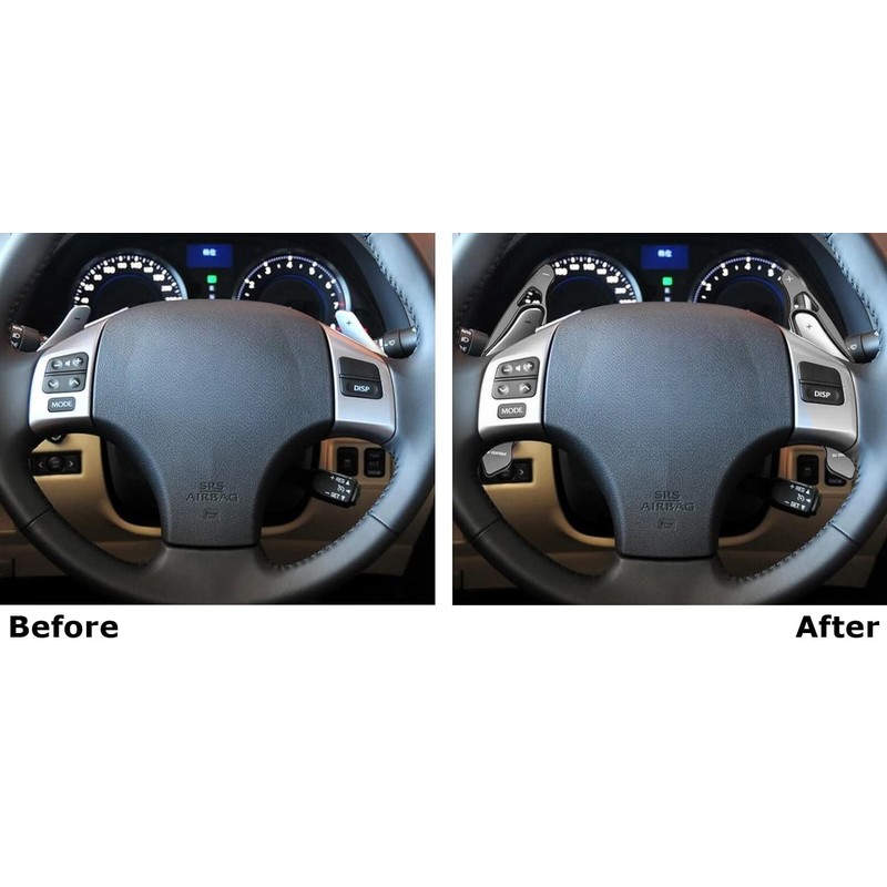 iJDMTOY Gloss Black Finish Larger Paddle Shifter Extensions Compatible with