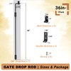 Auxdee 36 inch Gate Drop Rod, Cane Bolt for Wooden