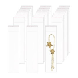 1000pcs Crystal Sealed Clear Bags 3" x 12" Long Adhesive Cello Bags Long Resealable Cellophane Bags 1 Mil for Pretzel Bakery Cookies Jewelry Crafts Candles Party (5 Sizes to Choose from)