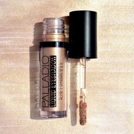 Palladio Liquid Eyeshadow, Creamy Shimmer Formula that Adheres Instantly to Eyelid with Flexible Applicator Stick for Over 8 Hours Smudge and Wrinkle Free Wear,Goldstone