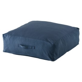 Bon Furniture Futon Storage Bag, Futon Storage, Cushion, Width 23.6 x Depth 23.6 x Height 7.9 inches (60 x 60 x 20 cm), Handle Included, For Comforter, Comforter, Storage Case, Washable, Navy