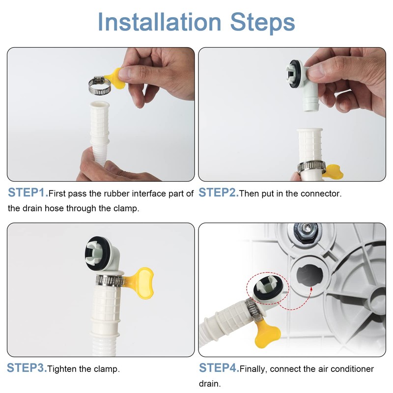 HOXHA 13.2 Ft Air Conditioner Drain Hose Kit Plastic Tubing