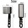 3Pcs Blend Hair Cutting Combs, Barber Fade Curved Positioning Cutting
