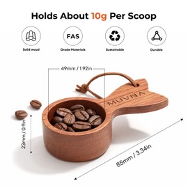 Walnut Coffee Scoop 9g Capacity Nature Wooden Measuring Spoon