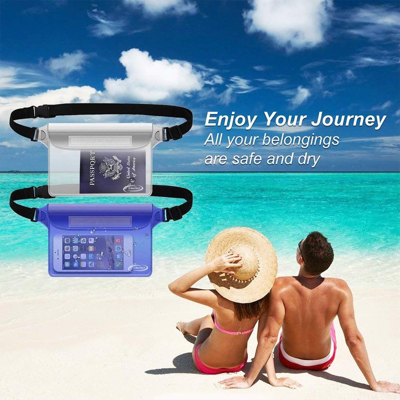 AiRunTech Waterproof Pouch with Waist Strap (2 Pack) | Best
