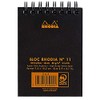 RHODIA 115009C - Spiral Notebook (Full Bound) Black - A7