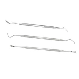 SUPVOX Kit de Herramientas de Limpieza Dental de Acero Inoxidable de 3 Piezas Kit de Higiene de Selección de Dientes Raspador Dental con Kit de Pinzas para Cuidado Oral de La Familia de Dentistas