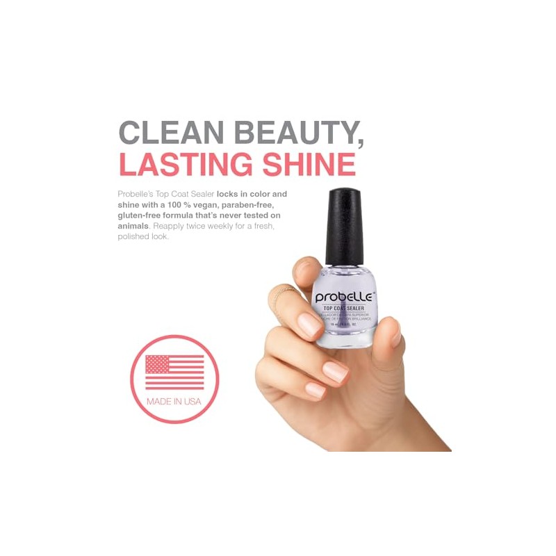 Probelle Top Coat Sealer - Capa Superior de Esmalte de