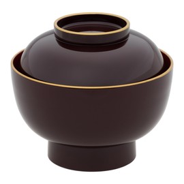 yam003 Yamanaka Lacquerware Zoni Bowl Soup Bowl with Lid, Large, Daimyo, Gold Painted 13.5 fl oz (400 ml), Dishwasher Safe, Japanese Tableware, Yamanaka Lacquerware, Traditional Crafts, Made in Japan