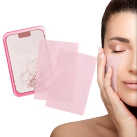 EKIND Oil Blotting Papers Make Up Pads for Face Shine Control Men Women, with Control Smooth Cover Box Portable Oil Absorbing Tissues for Oily Skin(300 Sheets,Pink)