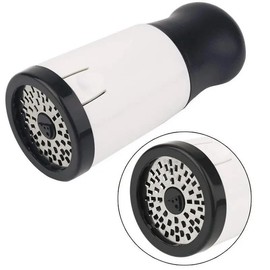 Generic Cheese Grater with plastic Handle. Rallador de queso. Rallador de acero inoxidable y platico, Small, Blanco y Negro