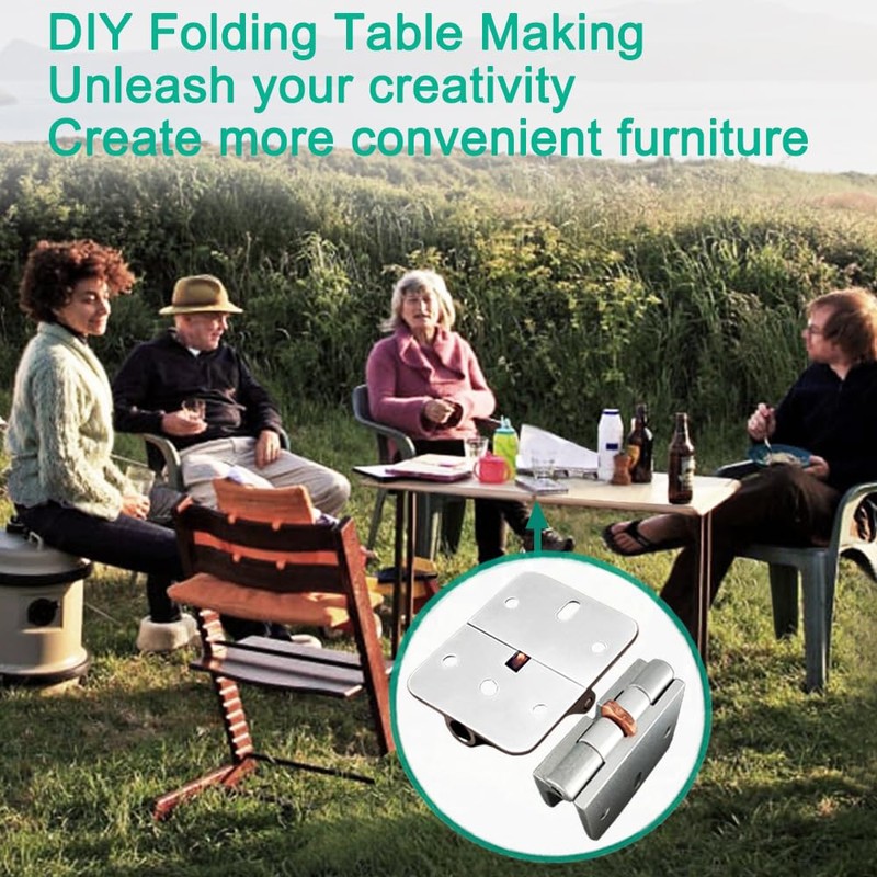 ANTEISI Adjustable 180 Degree Hinges,Locking Hinges 180 Degree,Folding Locking Leaf