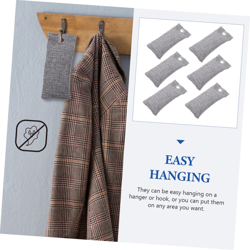 Alipis Professional Bamboo Charcoal Shoe Deodorizers 6 Pack Odor Elimination