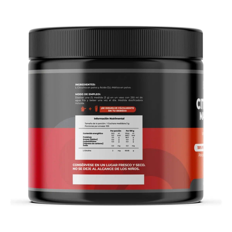 Citrulina Malato Endaroo Polvo 300 100 Pura Sabor Rendimiento Energía