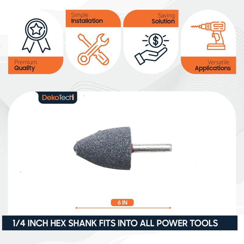 Set 4pcs Metal Grinding Stone Cone Shape – Precision Rotary