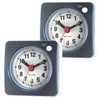 Guttiuaa Silent Alarm Clocks Bedside Non Ticking, 2 Pcs Simple
