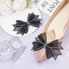 NICENEEDED Wedding Bridal Bow Shoe Buckles, Detachable Rhinestone Shoe Clips