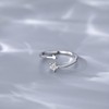 Hinvan 925 Sterling Silver Ring Stars Ring Open Silver Rings
