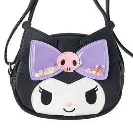 Sanrio Kids Face-Shaped Shoulder Bag Kuromi For Children Gift 274828