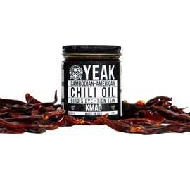 Yeak Inc Hot Sauce Kmao Chili Oil for Steaks Noodles Tacos Sauce Home Made Cambodian-American (Chili Oil KMAO) Heat Level - Hot