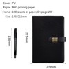 YEZIDE A5 Notebook with Pen 200 Lined Pages Thick Classic