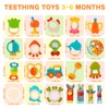Baby Rattles 0-6 Months,Infant Sensory Teething Toys Set for 3-6