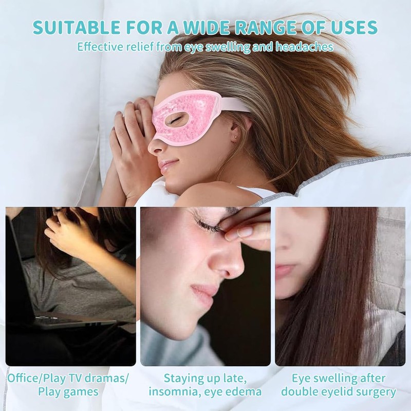 YOYEAH Eye Mask Cooling Pack of 2 Gel Eye Mask
