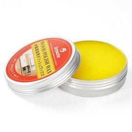 Wood Wax for Furniture, Paste Wax for Wood Floor Polish, Conditioner, Cleaner, Restorer, Protective Finish for Surfaces, Furniture Polish for Wooden Floors, Cabinets, Tables, Doors(3.5oz)