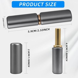 4PCS Long Weldable Barrel Hinges, Heavy-Duty-Detachable Gate Door Hinge for Metal Swing Door, Carbon Steel Weldable Barrel Hinges/Weld On Bullet Door Hinges for Trailer Ramp, Detachable Hinges