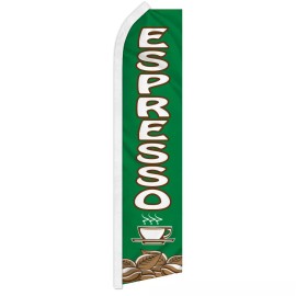 Unbranded Espresso Advertising Swooper Feather Flag Drinks Concessions Coffee